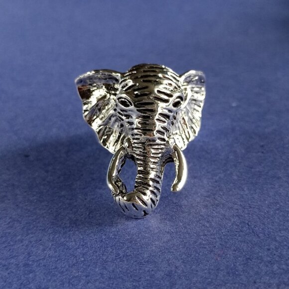 Vintage Other - Elephant Head Animal Gothic Style Ring
